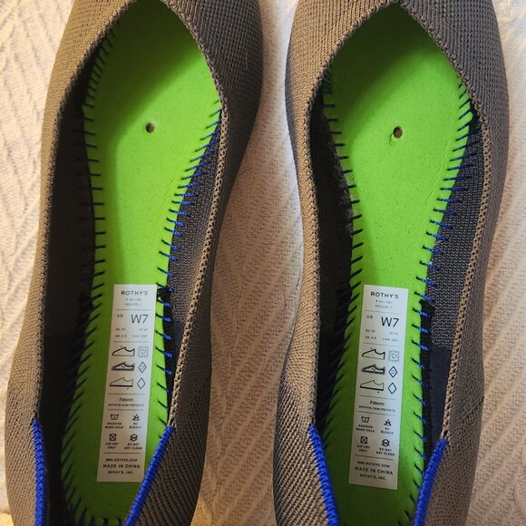 Rothy’s The Flat, Pebble Grey 7 (NIB, RETIRED COLOR) - Picture 3 of 11